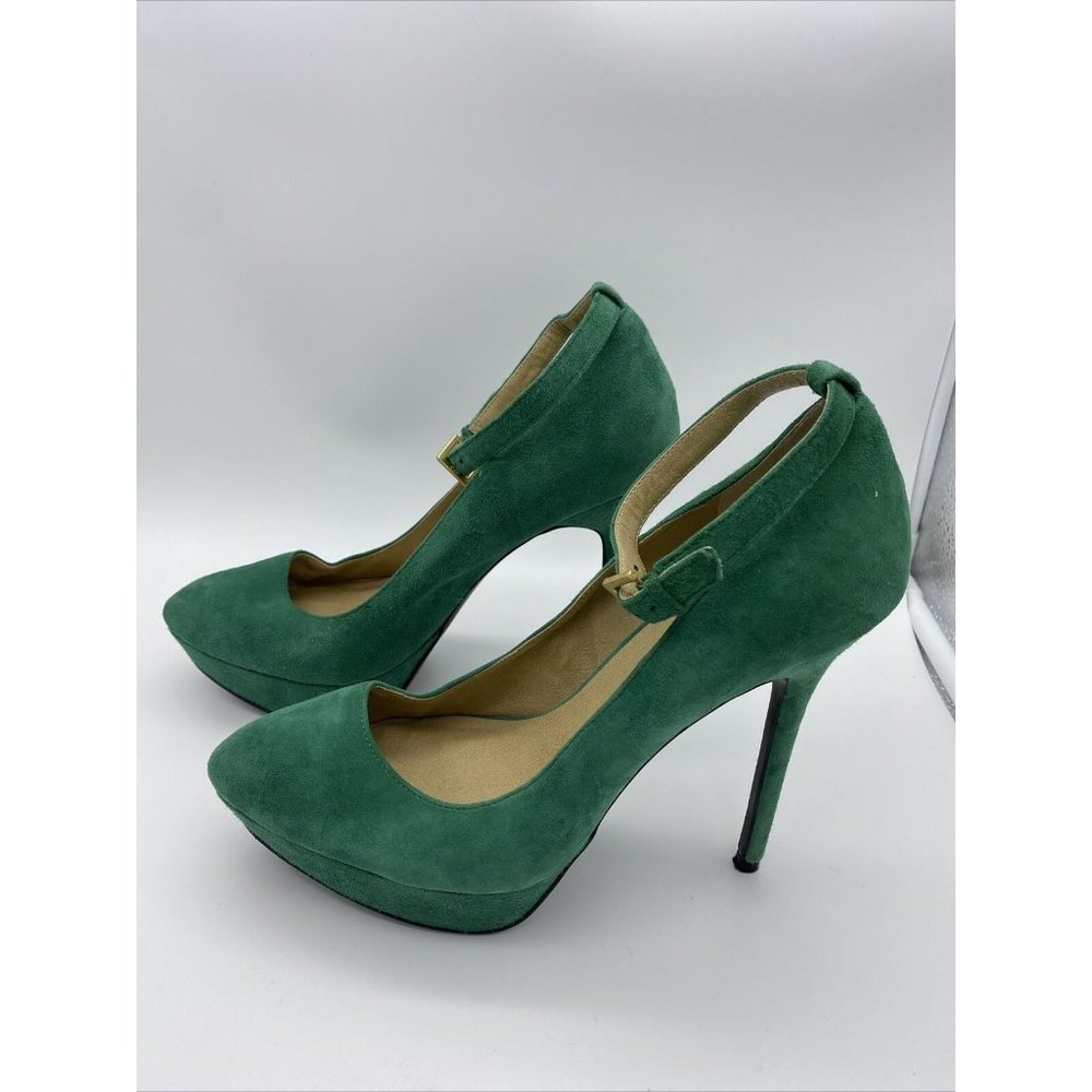 Levity Angie Platform Ankle Strap Heel Emerald 9.5